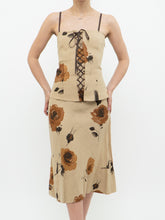 Load image into Gallery viewer, Vintage x Made in Canada x HOLT RENFREW Beige Floral Linen Set (S, M)