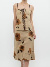 Load image into Gallery viewer, Vintage x Made in Canada x HOLT RENFREW Beige Floral Linen Set (S, M)