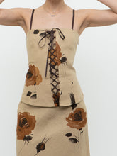 Load image into Gallery viewer, Vintage x Made in Canada x HOLT RENFREW Beige Floral Linen Set (S, M)