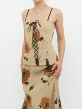 Load image into Gallery viewer, Vintage x Made in Canada x HOLT RENFREW Beige Floral Linen Set (S, M)