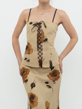 Load image into Gallery viewer, Vintage x Made in Canada x HOLT RENFREW Beige Floral Linen Set (S, M)