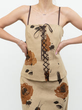 Load image into Gallery viewer, Vintage x Made in Canada x HOLT RENFREW Beige Floral Linen Set (S, M)