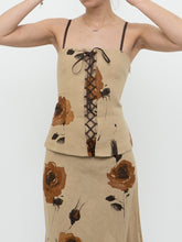 Load image into Gallery viewer, Vintage x Made in Canada x HOLT RENFREW Beige Floral Linen Set (S, M)