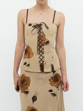 Load image into Gallery viewer, Vintage x Made in Canada x HOLT RENFREW Beige Floral Linen Set (S, M)