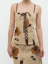 Load image into Gallery viewer, Vintage x Made in Canada x HOLT RENFREW Beige Floral Linen Set (S, M)