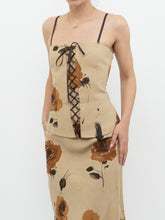 Load image into Gallery viewer, Vintage x Made in Canada x HOLT RENFREW Beige Floral Linen Set (S, M)