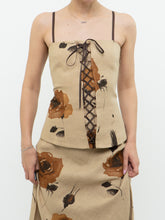 Load image into Gallery viewer, Vintage x Made in Canada x HOLT RENFREW Beige Floral Linen Set (S, M)