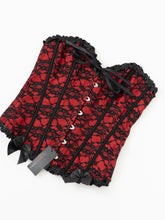 Load image into Gallery viewer, DEADSTOCK x BLUSHING DOLL Black &amp; Red Lace Corset (M, L)