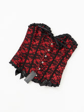 Load image into Gallery viewer, DEADSTOCK x BLUSHING DOLL Black &amp; Red Lace Corset (M, L)