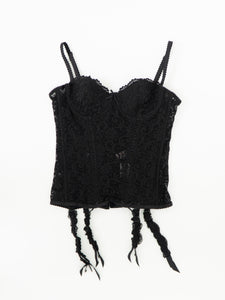 ROSELLE x Black Mesh Corset (34B)