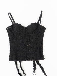 ROSELLE x Black Mesh Corset (34B)