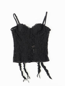 ROSELLE x Black Mesh Corset (34B)