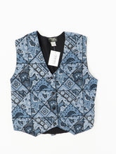 Load image into Gallery viewer, Vintage x MARSHALL ROUSSO Blue Paisley Beaded Vest (M)