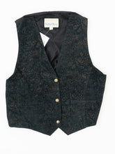 Load image into Gallery viewer, Vintage x BOUNDARY WATERS Black Suede Patterned Leather Vest (M)