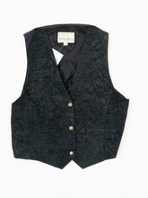 Load image into Gallery viewer, Vintage x BOUNDARY WATERS Black Suede Patterned Leather Vest (M)