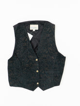 Load image into Gallery viewer, Vintage x BOUNDARY WATERS Black Suede Patterned Leather Vest (M)