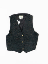 Load image into Gallery viewer, Vintage x BOUNDARY WATERS Black Suede Patterned Leather Vest (M)