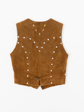 Load image into Gallery viewer, Vintage x CRIPPLE CREEK Tan Suede Rhinestone Vest (XS-M)