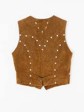 Load image into Gallery viewer, Vintage x CRIPPLE CREEK Tan Suede Rhinestone Vest (XS-M)