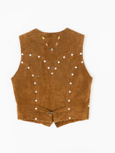 Load image into Gallery viewer, Vintage x CRIPPLE CREEK Tan Suede Rhinestone Vest (XS-M)