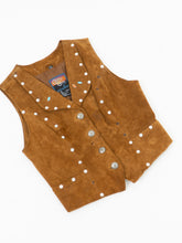 Load image into Gallery viewer, Vintage x CRIPPLE CREEK Tan Suede Rhinestone Vest (XS-M)