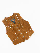 Load image into Gallery viewer, Vintage x CRIPPLE CREEK Tan Suede Rhinestone Vest (XS-M)