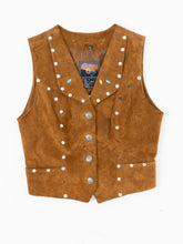 Load image into Gallery viewer, Vintage x CRIPPLE CREEK Tan Suede Rhinestone Vest (XS-M)