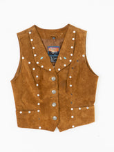 Load image into Gallery viewer, Vintage x CRIPPLE CREEK Tan Suede Rhinestone Vest (XS-M)