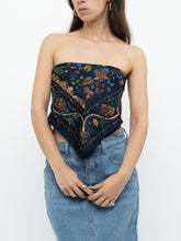 Load image into Gallery viewer, Vintage x Navy Paisley Satin Scarf