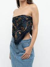 Load image into Gallery viewer, Vintage x Navy Paisley Satin Scarf