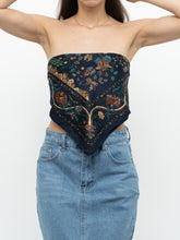 Load image into Gallery viewer, Vintage x Navy Paisley Satin Scarf