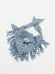 Vintage x Blue Beaded Concho Bandana