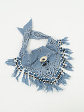 Load image into Gallery viewer, Vintage x Blue Beaded Concho Bandana