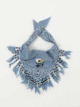 Load image into Gallery viewer, Vintage x Blue Beaded Concho Bandana