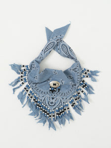 Vintage x Blue Beaded Concho Bandana