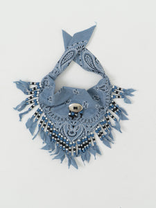 Vintage x Blue Beaded Concho Bandana