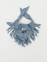 Load image into Gallery viewer, Vintage x Blue Beaded Concho Bandana