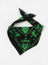 Load image into Gallery viewer, Vintage x Green, Black Levis Bandana