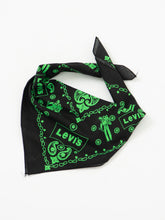 Load image into Gallery viewer, Vintage x Green, Black Levis Bandana