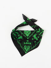 Load image into Gallery viewer, Vintage x Green, Black Levis Bandana