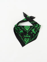 Load image into Gallery viewer, Vintage x Green, Black Levis Bandana