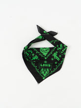 Load image into Gallery viewer, Vintage x Green, Black Levis Bandana