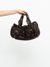 Load image into Gallery viewer, Vintage x Deep Plum Pony Hair Pocket Purse