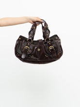 Load image into Gallery viewer, Vintage x Deep Plum Pony Hair Pocket Purse