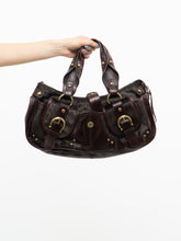 Load image into Gallery viewer, Vintage x Deep Plum Pony Hair Pocket Purse