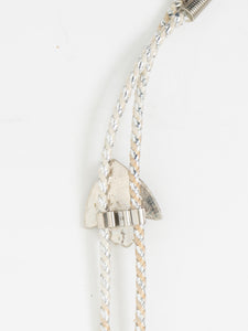 Vintage x White, Silver Teal Bolo