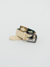 Load image into Gallery viewer, Vintage x Cream Threaded Leather Belt (M, L)