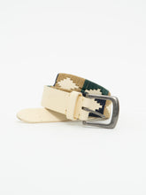 Load image into Gallery viewer, Vintage x Cream Threaded Leather Belt (M, L)