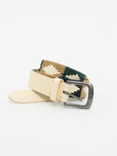 Load image into Gallery viewer, Vintage x Cream Threaded Leather Belt (M, L)