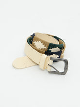 Load image into Gallery viewer, Vintage x Cream Threaded Leather Belt (M, L)